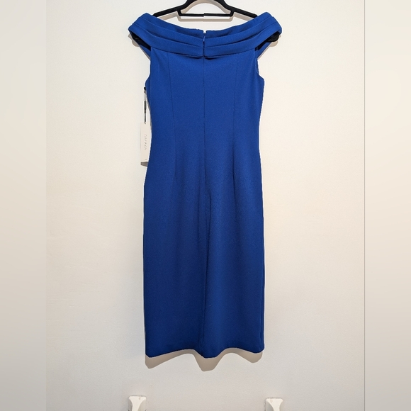 CALVIN KLEIN ROYAL BLUE WOMEN'S SLEEVELESS STARBURST SHEATH DRESS - Picture 8 of 10